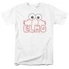 Trevco Men's Sesame Street Elmo Letters Face Tee