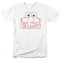 Trevco Men's Sesame Street Elmo Letters Face Tee