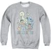 Trevco Men's Sesame Street Colorful Group Sweatshirt
