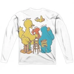 Trevco Men's Sesame Street Block Party Sublimated Long Sleeve Tee New