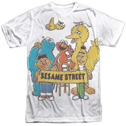 Trevco New Men's Sesame Street Block Party Sublimated Tee