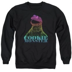 Trevco Men's Sesame Street Cookie Monster Halftone Sweatshirt New