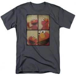 Trevco New Men's Sesame Street Photo Booth Elmo Tee