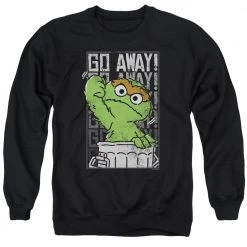 Trevco Men's Sesame Street Go Away Sweatshirt New