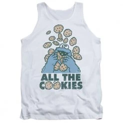 Trevco Men's Sesame Street All The Cookies Tank Top