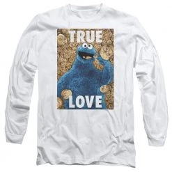 Trevco Men's Sesame Street Beautiful Cookies Long Sleeve Tee New