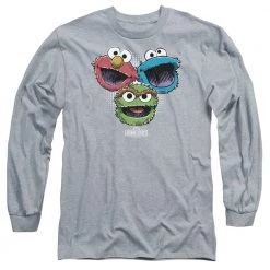 Trevco New Men's Sesame Street Halftone Heads Long Sleeve Tee