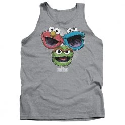 Trevco Men's Sesame Street Halftone Heads Tank Top New
