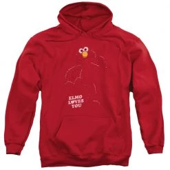 Trevco Men's Sesame Street Elmo Loves You Pullover Hoodie New