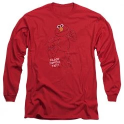 Trevco Men's Sesame Street Elmo Loves You Long Sleeve Tee New