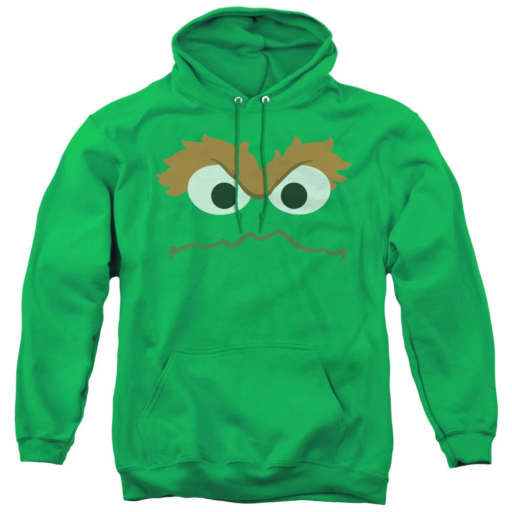 Trevco Men's Sesame Street Oscar Face Pullover Hoodie New 1 Trevco Men's Sesame Street Oscar Face Pullover Hoodie New