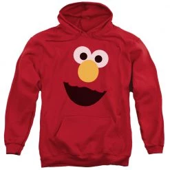 Trevco New Men's Sesame Street Elmo Face Pullover Hoodie