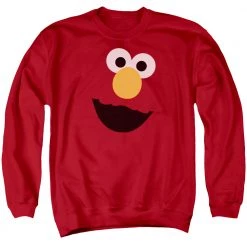 Trevco Men's Sesame Street Elmo Face Sweatshirt