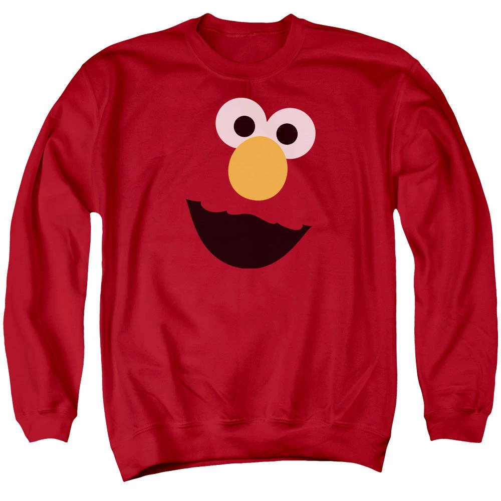 Trevco Men's Sesame Street Elmo Face Sweatshirt 1 Trevco Men's Sesame Street Elmo Face Sweatshirt