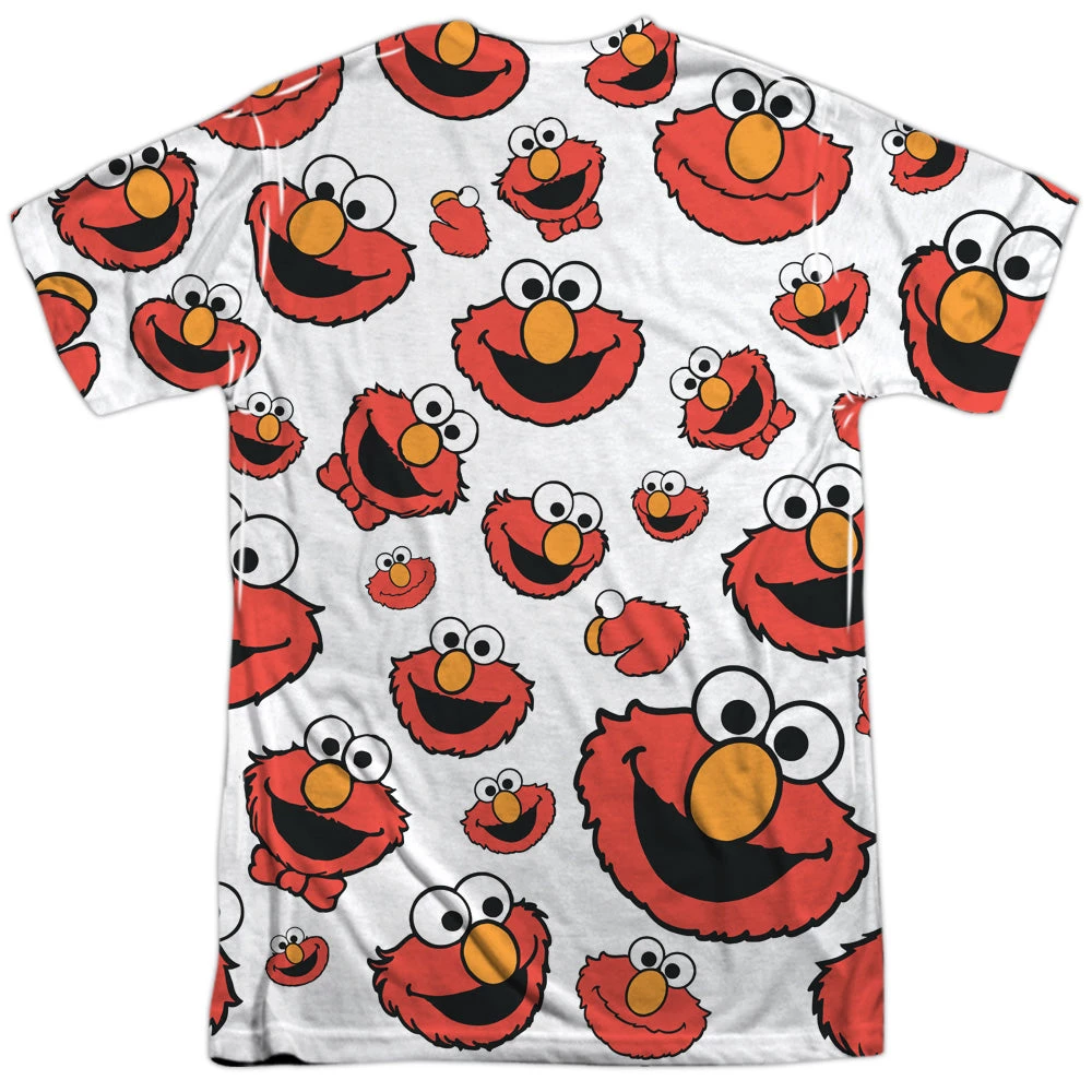 Trevco Men's Sesame Street Elmo Face Pattern Sublimated Tee 2 Trevco Men's Sesame Street Elmo Face Pattern Sublimated Tee