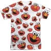 Trevco Men's Sesame Street Elmo Face Pattern Sublimated Tee