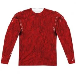 Trevco New Men's Sesame Street Elmo Costume Sublimated Long Sleeve Tee