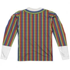 Trevco Men's Sesame Street Bert Costume Sublimated Long Sleeve Tee New
