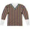 Trevco Men's Sesame Street Bert Costume Sublimated Long Sleeve Tee New
