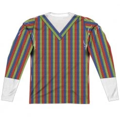 Trevco Men's Sesame Street Bert Costume Sublimated Long Sleeve Tee New