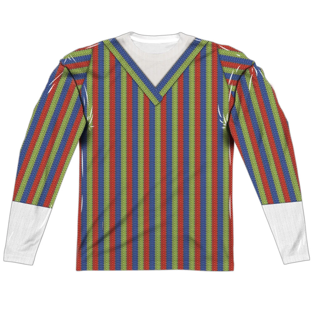 Trevco Men's Sesame Street Bert Costume Sublimated Long Sleeve Tee New 1 Trevco Men's Sesame Street Bert Costume Sublimated Long Sleeve Tee New