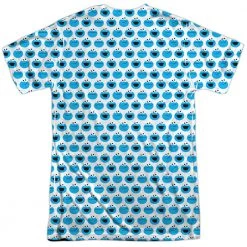 Trevco New Men's Sesame Street Simple Cookie Pattern Sublimated Tee