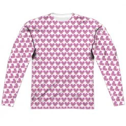 Trevco New Men's Sesame Street Simple Abby Pattern Sublimated Long Sleeve Tee