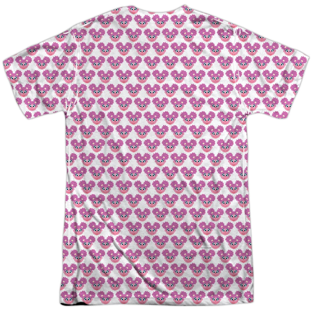 Trevco Men's Sesame Street Simple Abby Pattern Sublimated Tee New 2 Trevco Men's Sesame Street Simple Abby Pattern Sublimated Tee New
