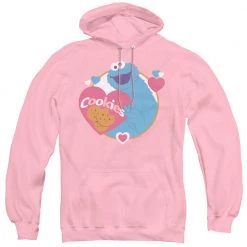 Trevco Men's Sesame Street Love Cookies Pullover Hoodie New
