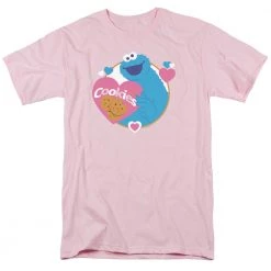 Trevco New Men's Sesame Street Love Cookies Tee
