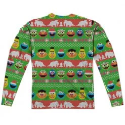 Trevco New Men's Sesame Street Sesame Street Christmas Sweater Long Sleeve Tee