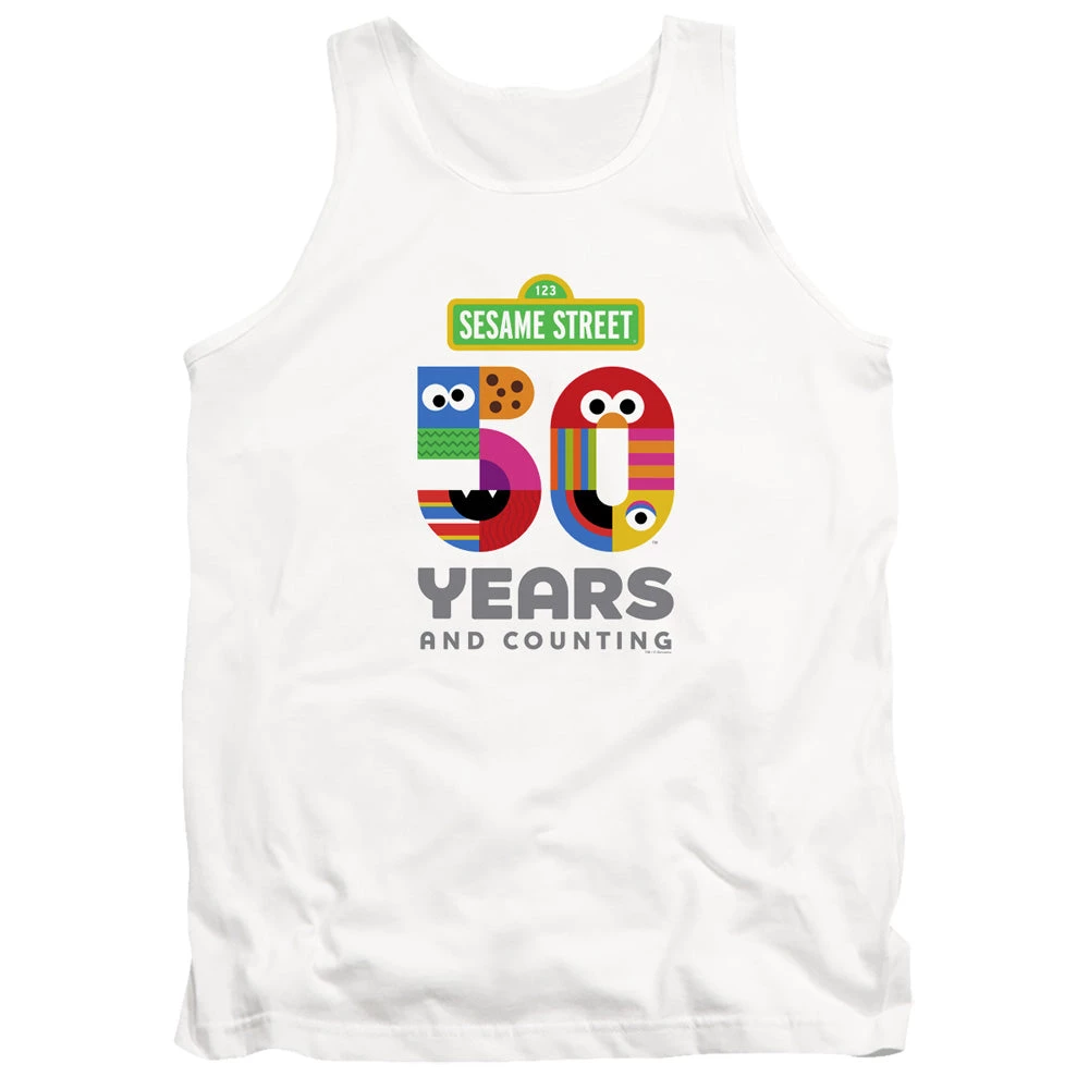 Trevco Men's Sesame Street 50 Years Logo Tank Top New 1 Trevco Men's Sesame Street 50 Years Logo Tank Top New