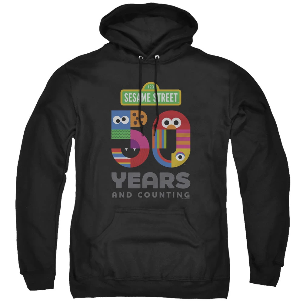 Trevco New Men's Sesame Street 50 Years Logo Pullover Hoodie 1 Trevco New Men's Sesame Street 50 Years Logo Pullover Hoodie