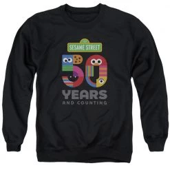 Trevco Men's Sesame Street 50 Years Logo Sweatshirt New