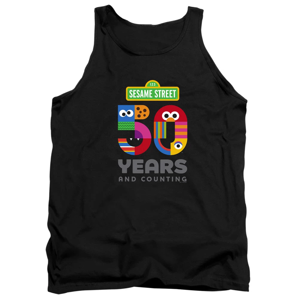 Trevco Men's Sesame Street 50 Years Logo Tank Top 1 Trevco Men's Sesame Street 50 Years Logo Tank Top