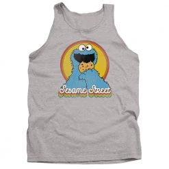 Trevco New Men's Sesame Street Cookie Monster Layers Tank Top