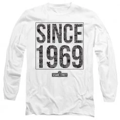Trevco New Men's Sesame Street Since 1969 Pattern Long Sleeve Tee