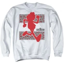 Trevco Men's Sesame Street Elmo Runs Sweatshirt