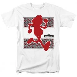 Trevco New Men's Sesame Street Elmo Runs Tee