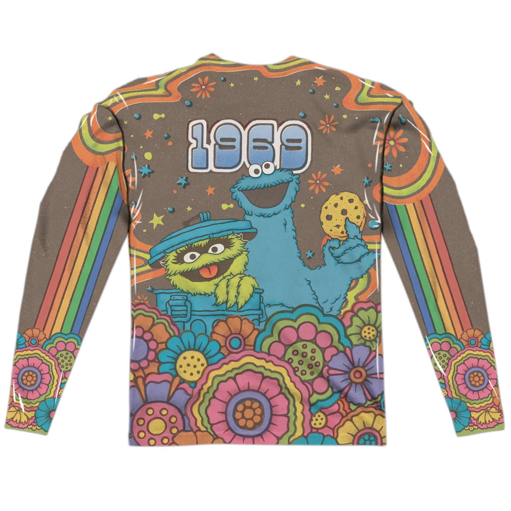 Trevco New Men's Sesame Street Psychedelic 69 Sublimated Long Sleeve Tee 2 Trevco New Men's Sesame Street Psychedelic 69 Sublimated Long Sleeve Tee