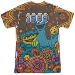 Trevco Men's Sesame Street Psychedelic 69 Sublimated Tee New