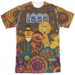 Trevco Men's Sesame Street Psychedelic 69 Sublimated Tee New