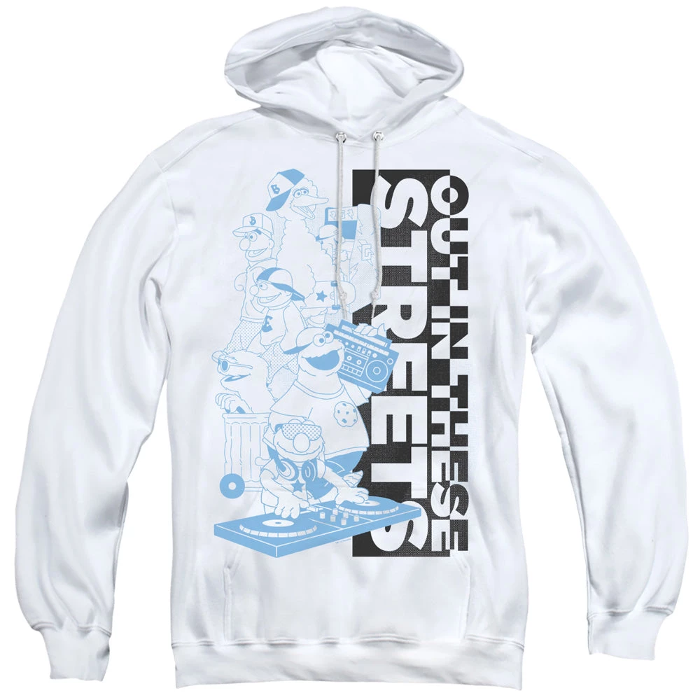 Trevco New Men's Sesame Street Out In These Streets Pullover Hoodie 1 Trevco New Men's Sesame Street Out In These Streets Pullover Hoodie