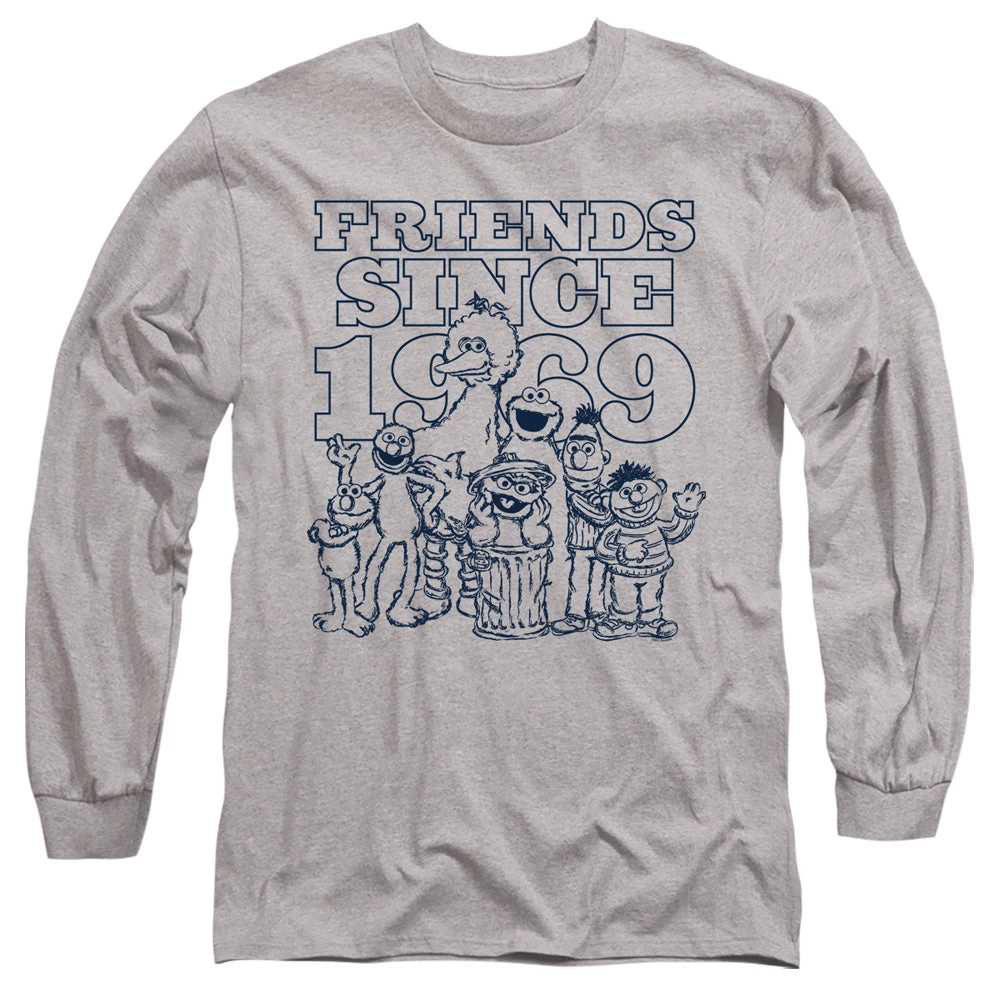 Trevco Men's Sesame Street Friends Since Long Sleeve Tee 1 Trevco Men's Sesame Street Friends Since Long Sleeve Tee