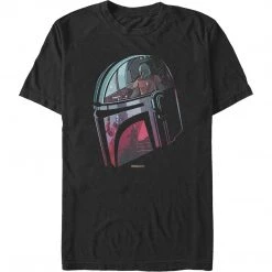 Fifth Sun Men's Star Wars The Mandalorian Helmet Reflection Tee