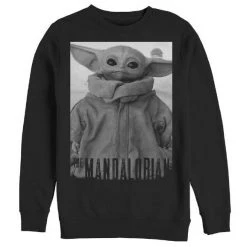 Fifth Sun Men's Star Wars The Mandalorian Cute Face Child Crewneck Sweatshirt