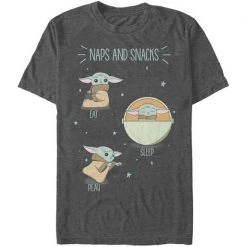 Fifth Sun Men's Star Wars The Mandalorian Snack Yoda T-Shirt New