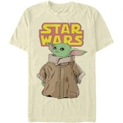 Fifth Sun New Men's Star Wars The Mandalorian Logo Child Gaze Tee