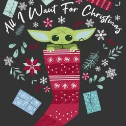 Fifth Sun New Men's Star Wars The Mandalorian Christmas The Child Stocking Stuffer Tee