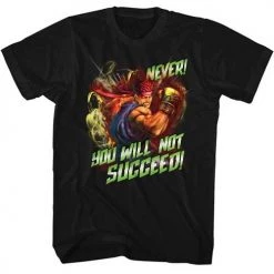 American Classics Tees Men's Street Fighter Never Succeed Lightweight Tee